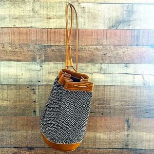 NWOT Vegan Leather Guatemalan Huipil Backpack/Purse